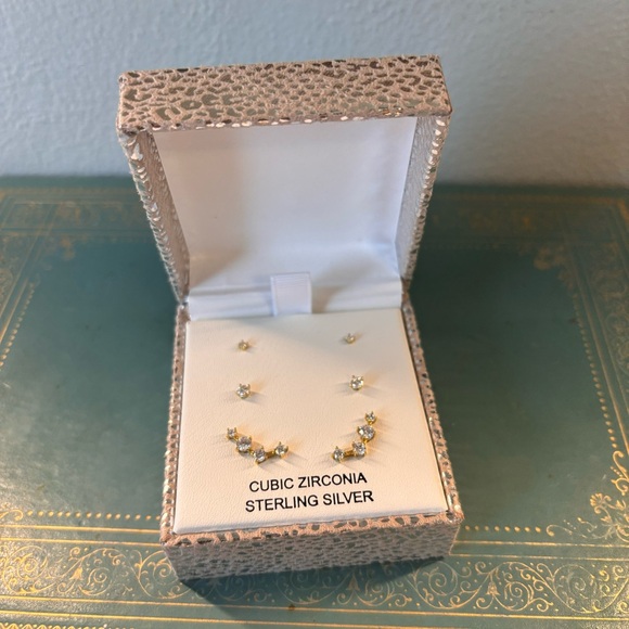 Nanette Lepore Jewelry - Cubic Zirconia Sterling Silver Earring Set